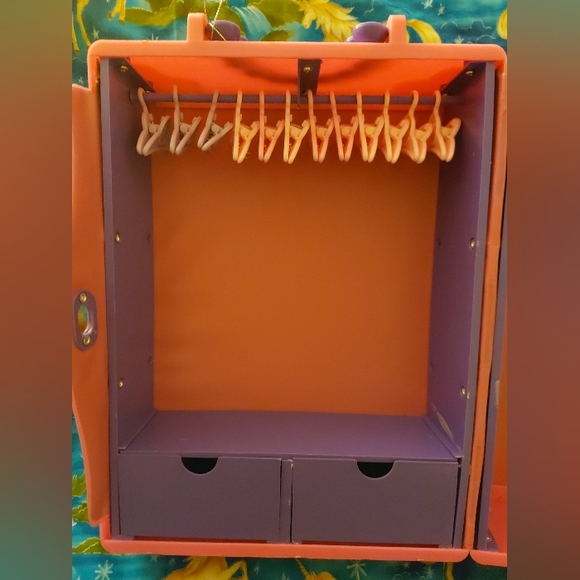 1991 vintage Barbie doll case closet wardrobe Mattel pink - Picture 4 of 4